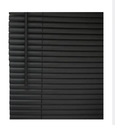 Duas persianas horizontais em PVC preta 1,20m