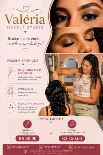 Maquiagem e Penteados em Domicílio