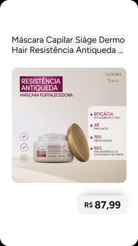 Mascara antiqueda e crescimento siage 