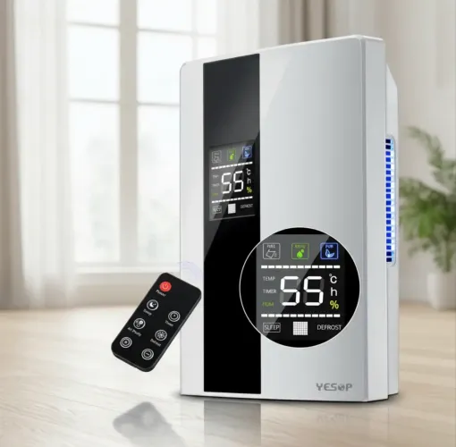 Desumidificador Eletrico Antimofo Portátil E Bivolt Operação Controle Remota Yesop