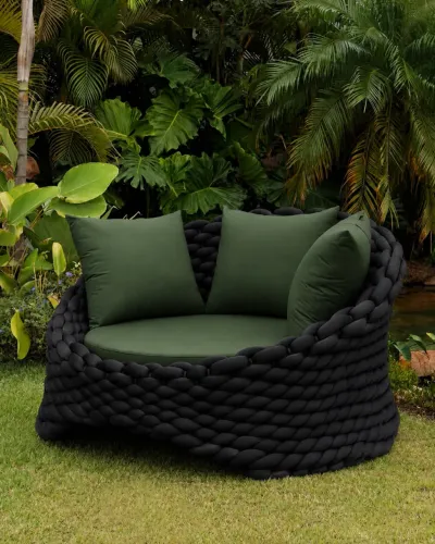 Chaise em tricô náutico