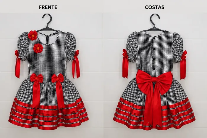 Vestido junino - peça única e exclusiva feito por cosru