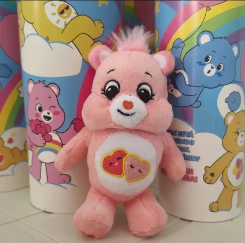 Ursinho carinhoso pelúcia ROSA BEBÊ cacau show chaveiro lançamento RARO!!!