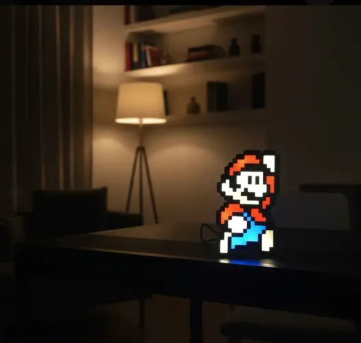 Luminária sem fio super Mario Bros 3