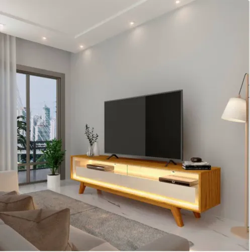 Rack Requinte LED 172 Cinza/Off White