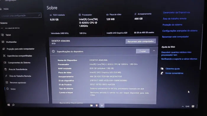Notebook Lenovo S145 com alguns defeitos mas funcionando (LEIA A DESCRIÇÃO)