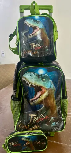Mochila escolar dinossauro 