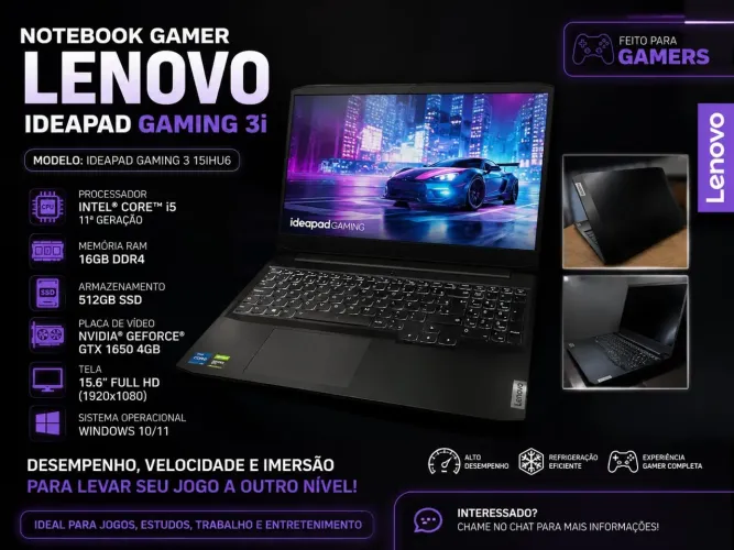 Notebook Gamer Lenovo IdeaPad Gaming 3i