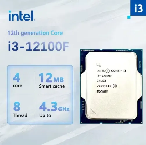 Processador Intel Core i3 12100F + Cooler PCYES LORX