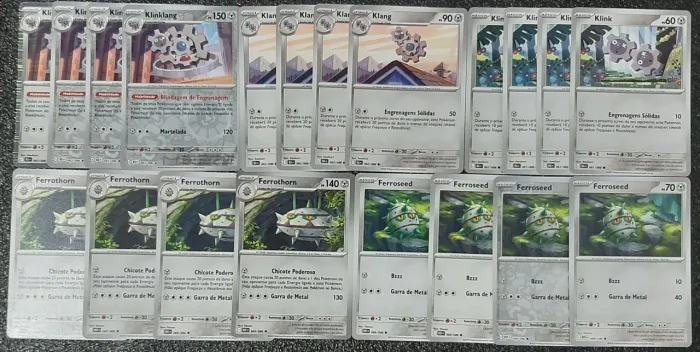 Deck klinklang cartas originais de pokémon