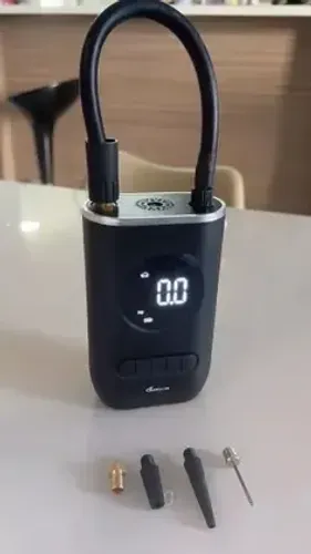 Mini calibrador de pneus compressor elétrico digital portátil, carro bike moto