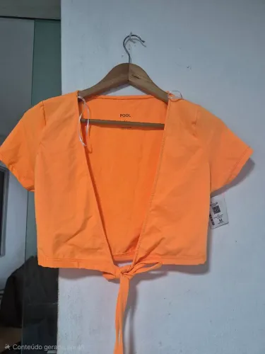 Blusa Cropped Laranja M