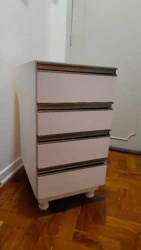 Gaveteiro cozinha em fórmica branco 