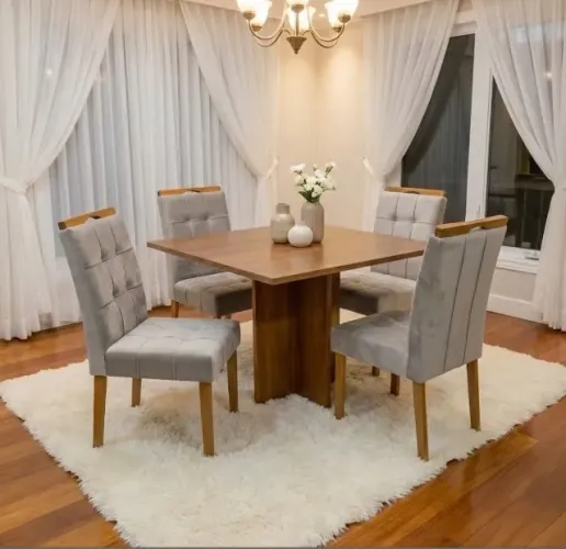 Conjunto de Jantar Vercelli 4 Lugares