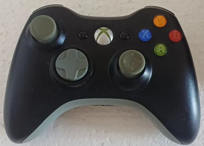 ?Controle Sem Fio Xbox 360 Original (Preto) - Pilha AA