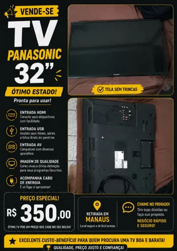 Vendo TV Panasonic