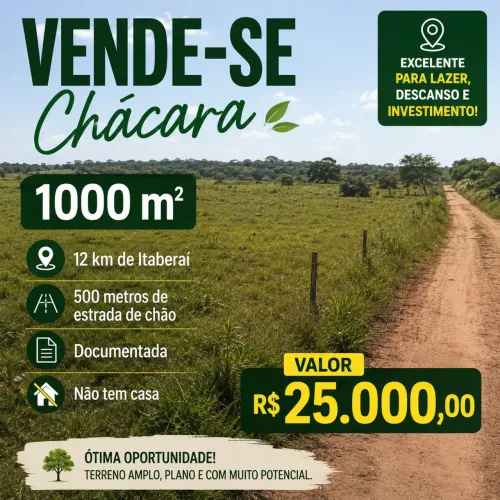 Vendo chácara Itaberai -Go