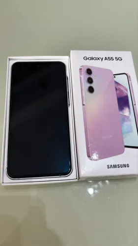 vendo samsung Galaxy A55 128gb 8gb Ram. Novo sem detalhes, com caixa!