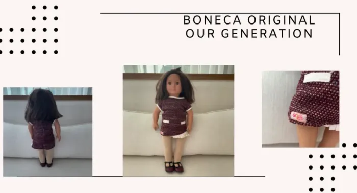 Boneca Our Generation, com 3 figurinos extras