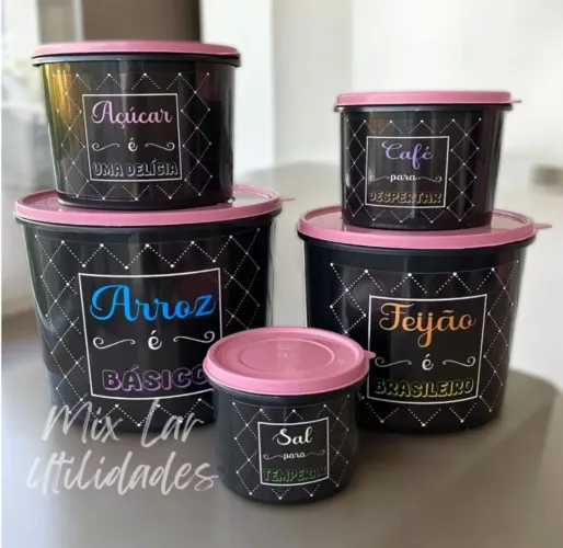 Vendo kit de pote de Mantimentos 5 peças