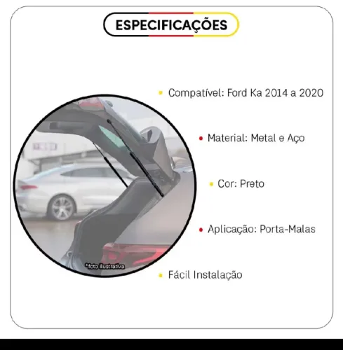 Amortecedor porta malas do Ford ka