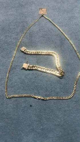 Corrente e pulseira ouro