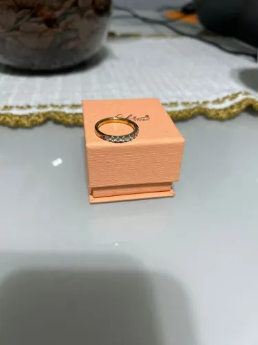 Aliança vivara banhada a ouro