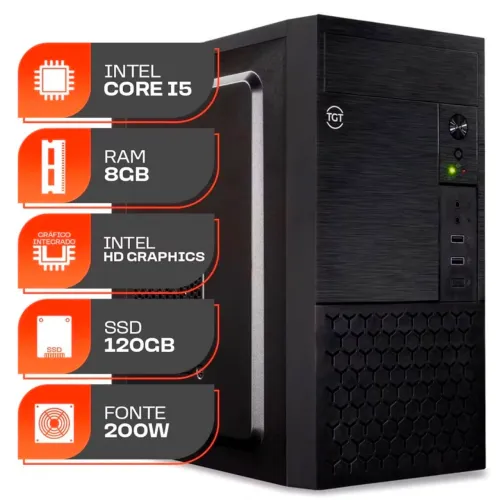 Computador NOVO - Intel Core I5, 8GB DE RAM, SSD 120GB