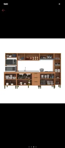 Vende-se Cozinha completa Bia 12 portas 3 Gavetas freijó/Off White- Jcarvalho