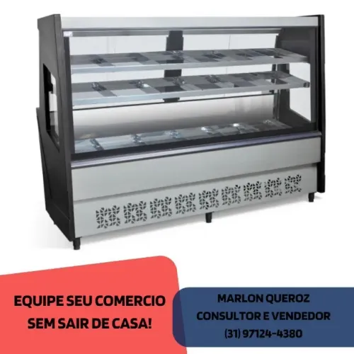 Balcão Avícola Preto 2 metros Polar Novo