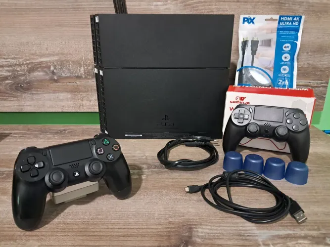 PS4 1TB na 13.52, revisado com pasta snowdog e thermal pads, 1 Controle Sony + 1 Gaminja