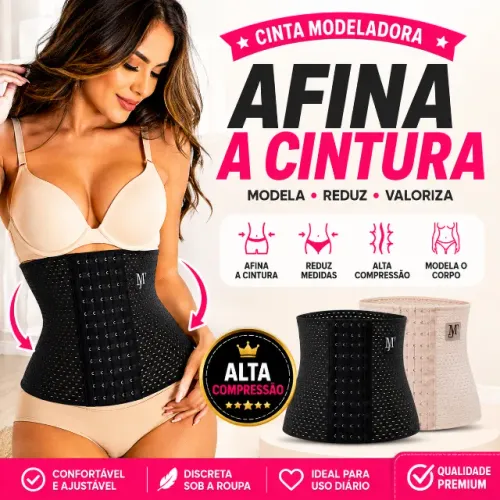 Cinta Modeladora Feminina afina cintura tam P, M , G e GG