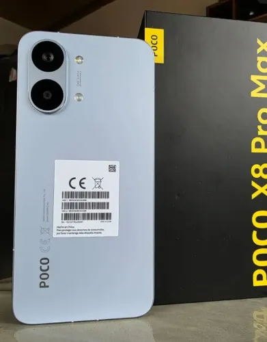 Celular POCO X8 Pro Max NFC 5G 512/12 -- Azul Lacrado Original com Garantia