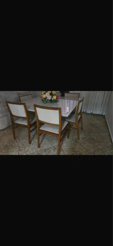 Mesa de luxo 6 cadeiras