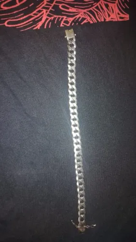 Pulseira de prata 10 mm seminova