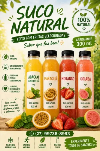 SUCO NATURAL - GARRAFINHA 300 ML
