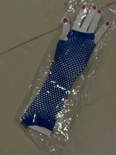 Luva arrastão azul carnaval nova  