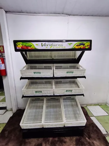 Expositor para Hortifrutis - Com 07 Caixas