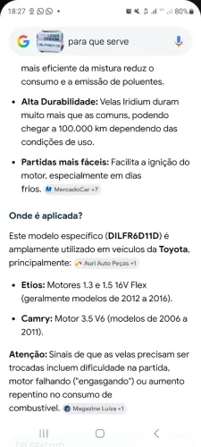 Jogo de velas etios 