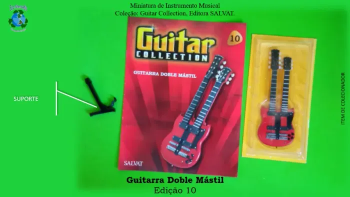 Miniaturas GUITAR COLLECTION, editora SALVAT. Edições 10, 29 e 37, com Revista e Suporte.