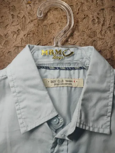 Camisa social menino infantil 4 a 6 anos