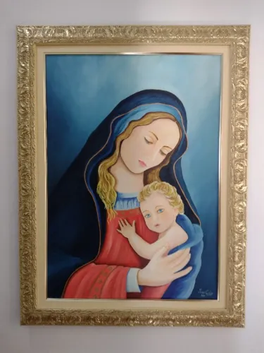 Quadro Óleo sobre tela Virgem Maria