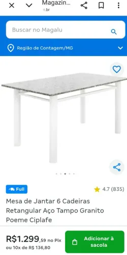 Mesa de granito,base de ferro venda ou troca por celular Xiaomi,Motorola Realme chama lá