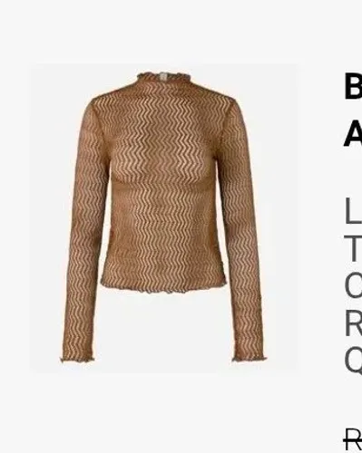 Blusa renda marrom