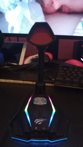 Microfone Gamer RGB Havit GK56 - 5 Modos de Voz