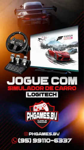 Aluguel de videogame volante simulador de carro
