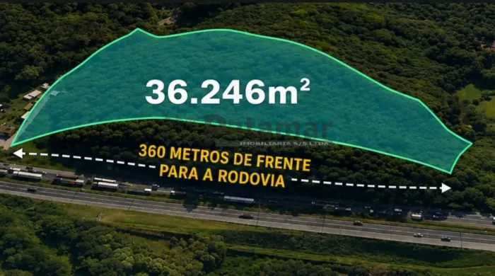 Área à venda | Itapecerica da Serra | Frente para BR-116 | Zoneamento industrial/comercial