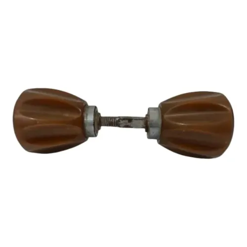 Maçaneta Antiga Baquelite Marrom Decoração Vintage 