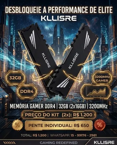 Memória RAM 32GB DDR4 3200 MHz