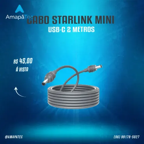 Cabo Starlink Mini DC 2 METROS